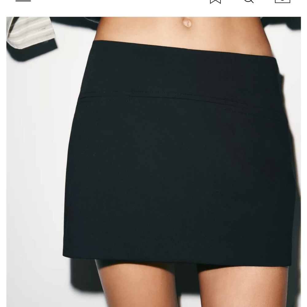 Zara Black Tailored Mini Skirt Shorts Size M Sold Out